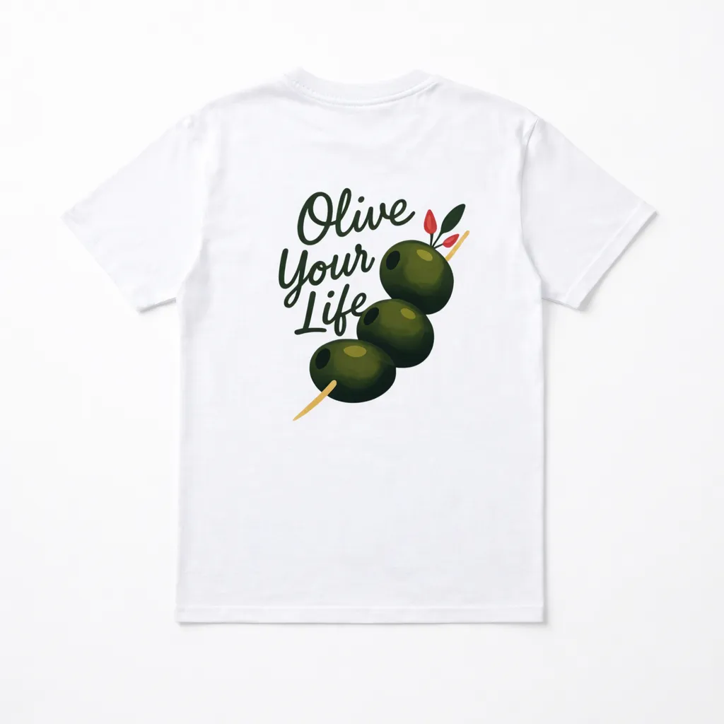 T-shirt Olive (S, blanc)